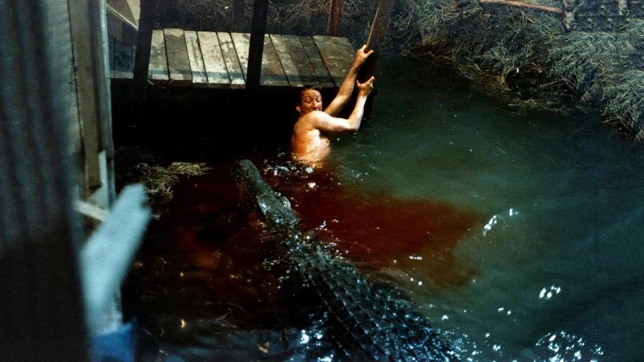 Robert Englund gets eaten by the crocodile in Eaten Alive (1977)