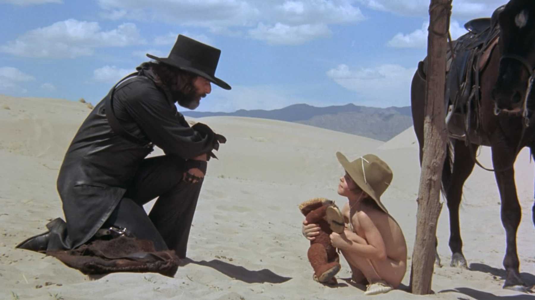 El Topo (Alejandro Jodorowsky) and son Brontis (Brontis Jodorowsky) in El Topo (1970)