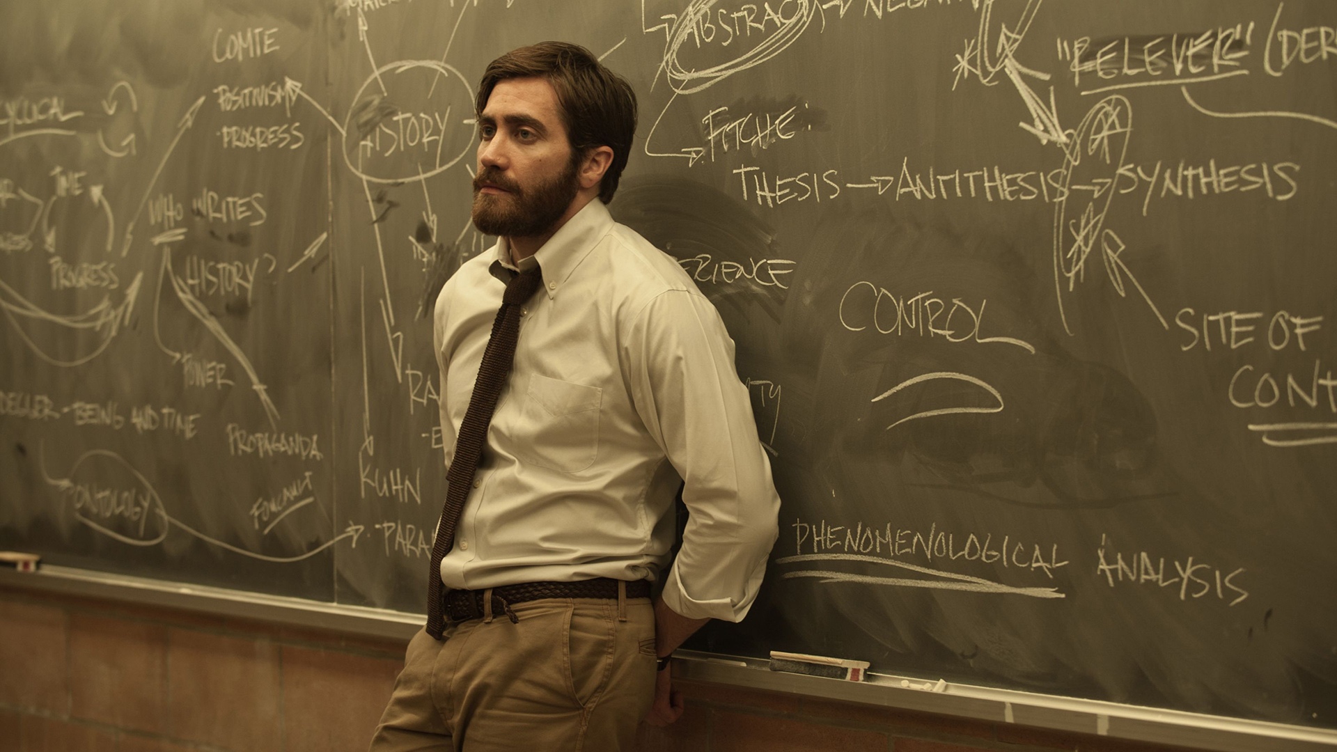 Jake Gyllenhaal as history professor Adam Bell in Enemy (2013)