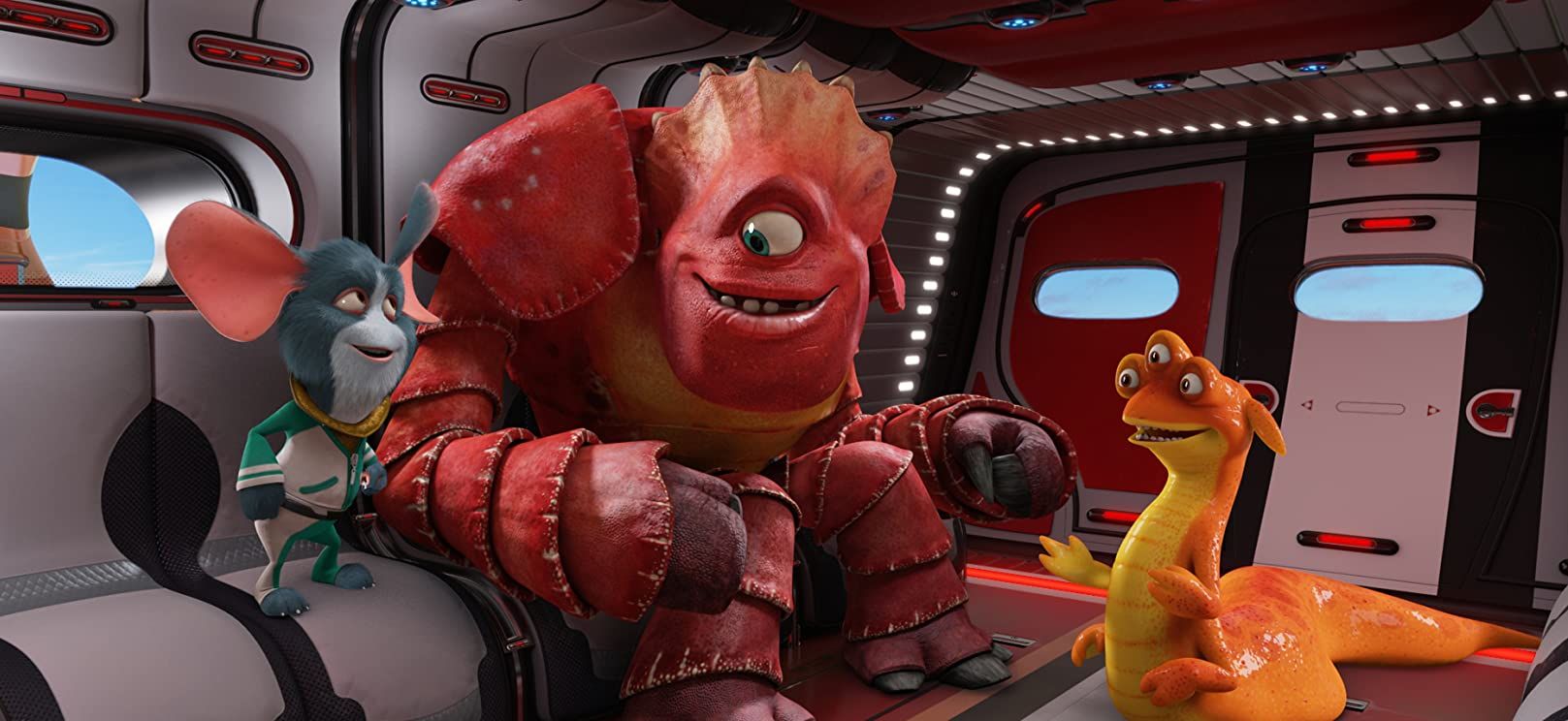 Doc (Voiced by Craig Robinson), Io (voiced by Jane Lynch) and Thurman (voiced by George Lopez) in Escape from Planet Earth (2013)