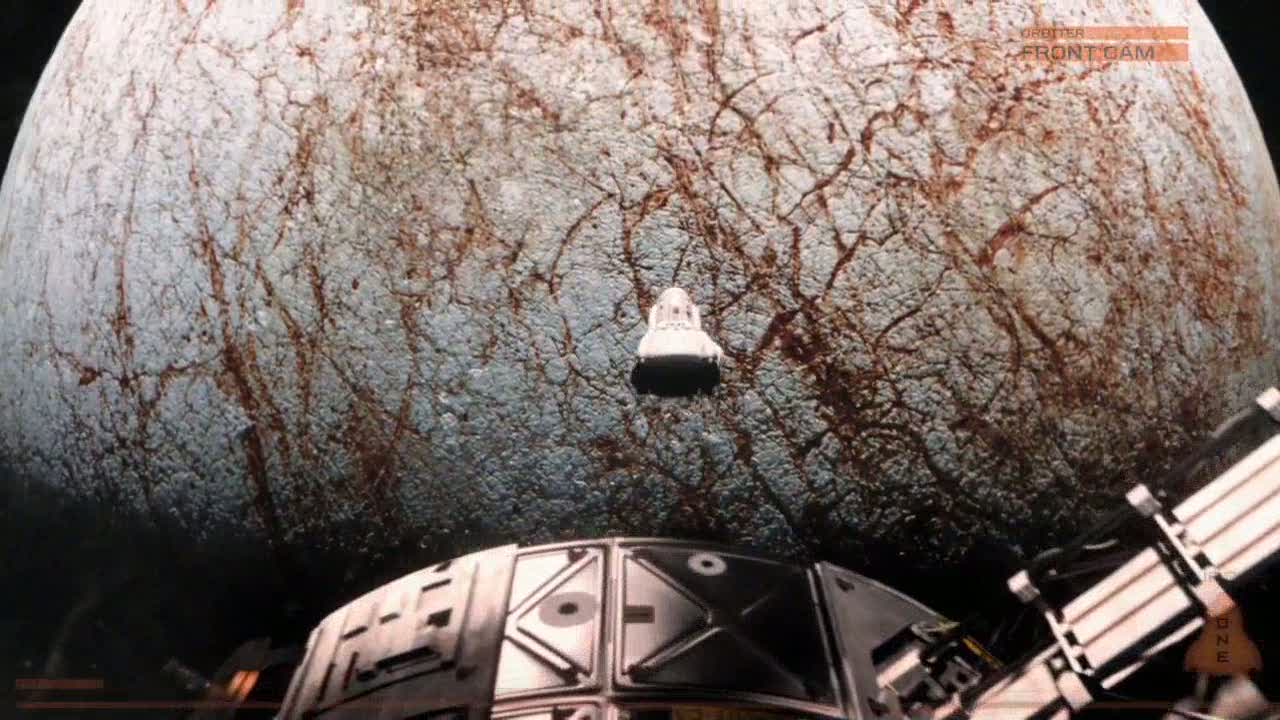 Launching the capsule to land on Europa in Europa Report (2013)