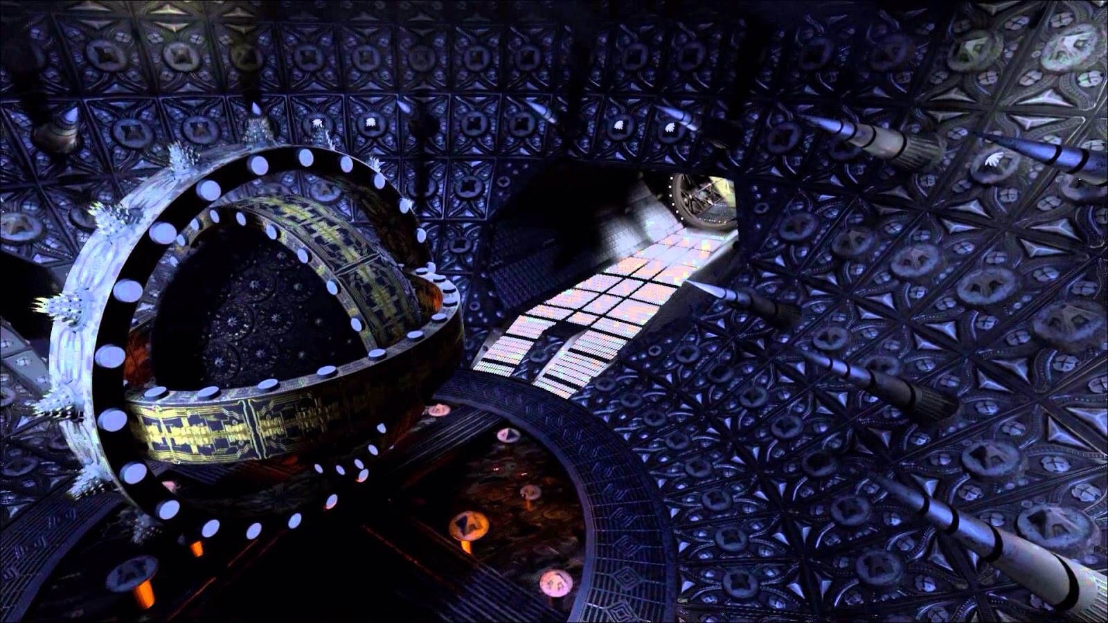 The beautifully Gothic sets - the warp drive core in Event Horizon (1997)