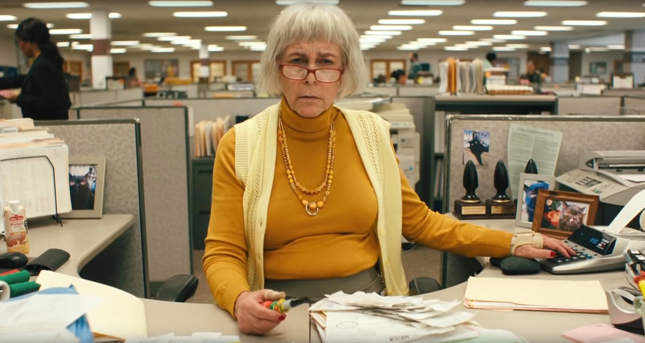 IRS agent Deirdre Beaubeirdra (Jamie Lee Curtis) in Everything Everywhere All at Once (2022)