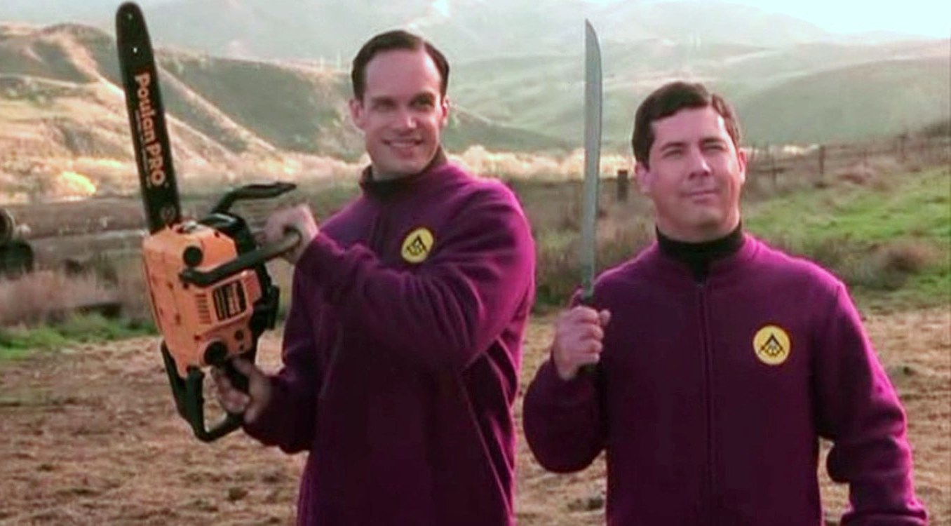 Diedrich Bader and Chris Parnell in Evil Alien Conquerors (2003)