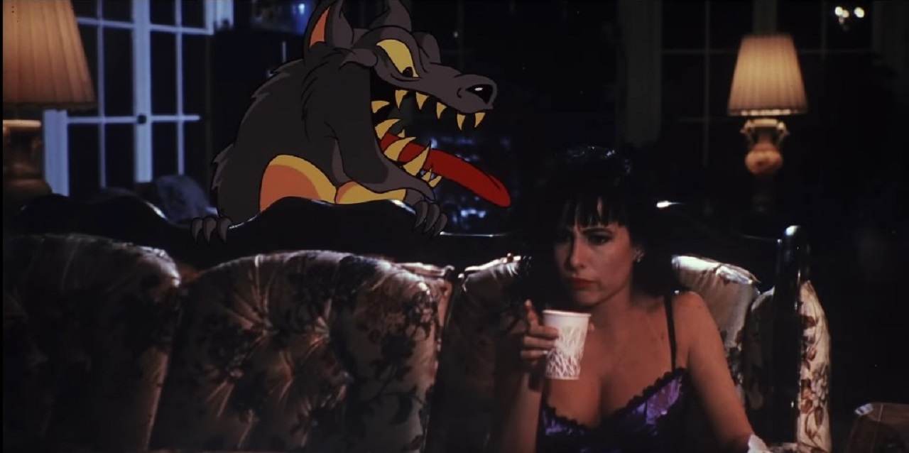 Madison Stone with demonic toon in Evil Toons (1992)