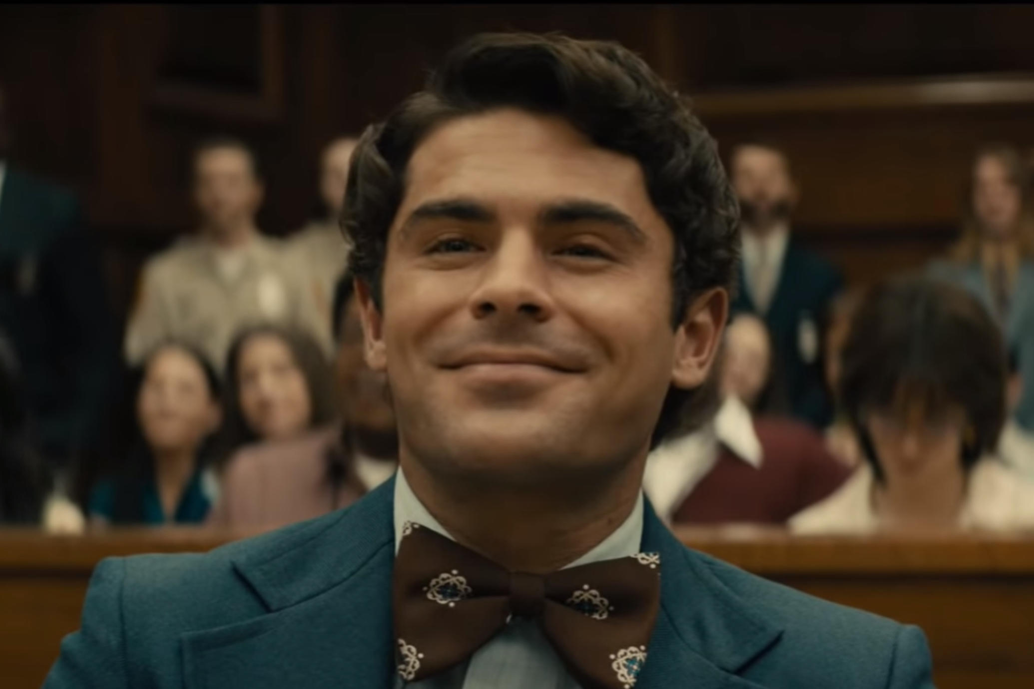 Ted Bundy (Zac Efron), acting as his own lawyer during the Florida trial in Extremely Wicked, Shockingly Evil and Vile (2019)