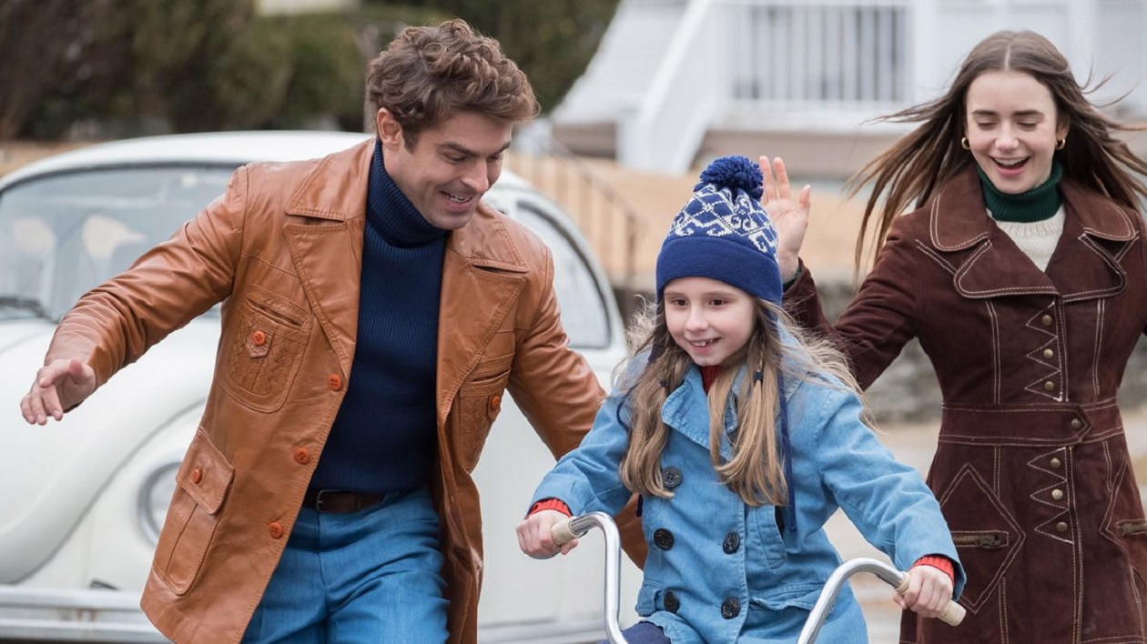 Ted Bundy (Zac Efron) with girlfriend Liz Kendall (Lily Collins) and her daughter in Extremely Wicked, Shockingly Evil and Vile (2019)