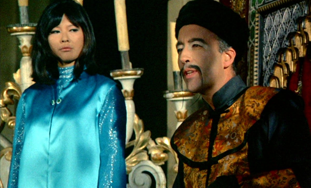 Fu Manchu (Christopher Lee) and daughter Lin Tang (Tsai Chin) in The Face of fu Manchu (1965)