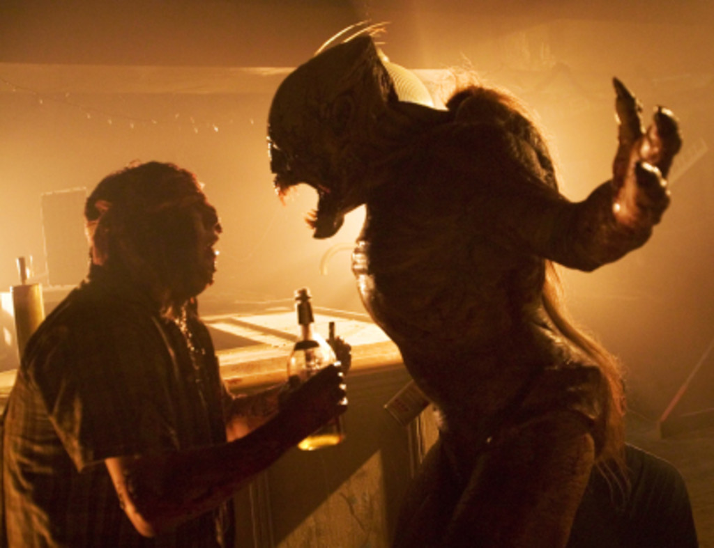 Judah Friedlander encounters one of the monsters in Feast (2006)