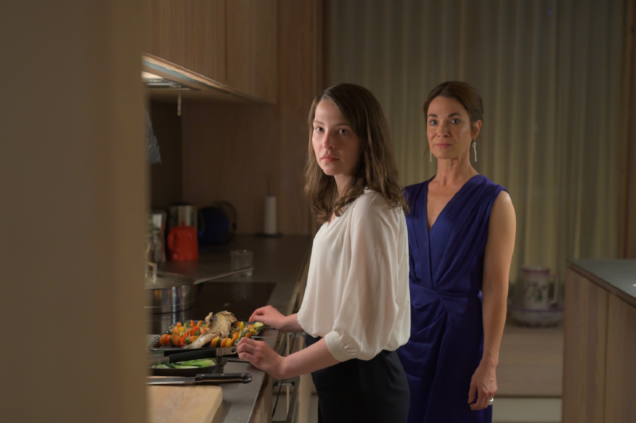 Cadi (Annes Elwy) and Glenda (Nia Roberts) in The Feast (2021)