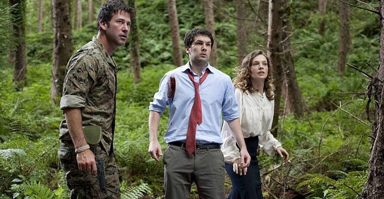 Joe Flanigan, Sam O'Mahony and Catherine Walker in Ferocious Planet (2011)