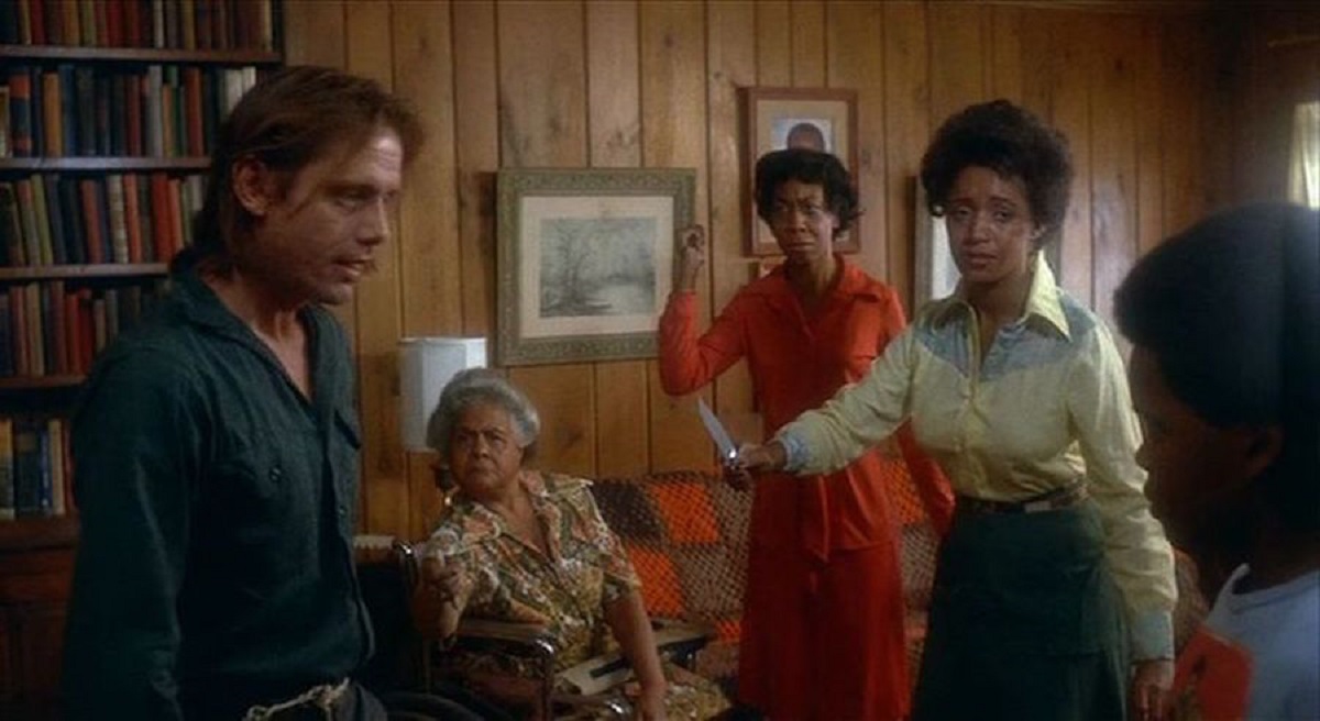 William Sanderson, Lela Small, Bonni Martin, Catherine Peppers and Reginald Bythewood in Fight For Your Life (1977)