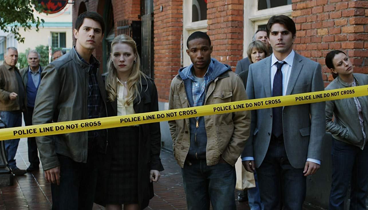 Nicholas D’Agosto, Emma Bell, Miles Fisher, Arlen Escarpeta in Final Destination 5 (2011)