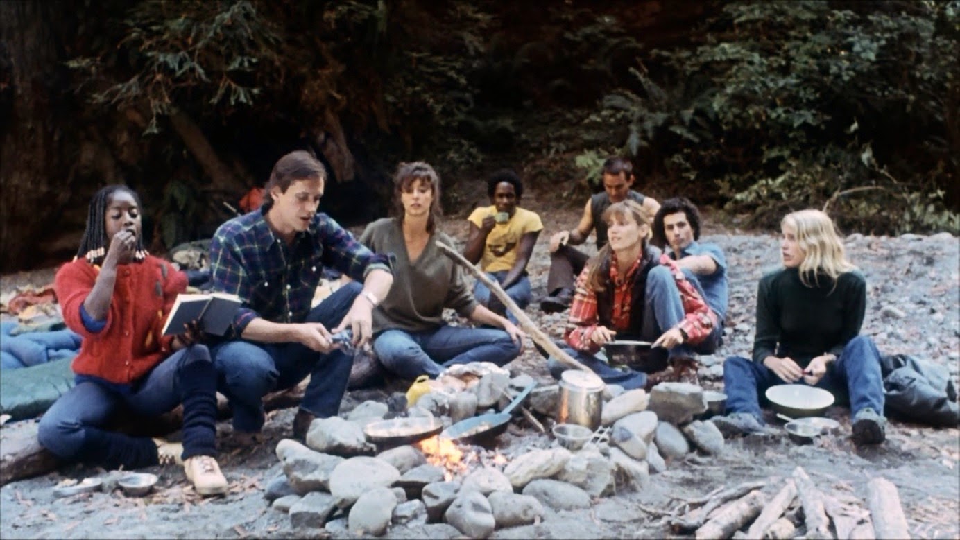 Akosua Busia, Mark Metcalf, Rachel Ward, Ernest Harden, Jr., John Friedrich, Cindy Harrell, Lewis Smith and Daryl Hannah in The Final Terror (1983)