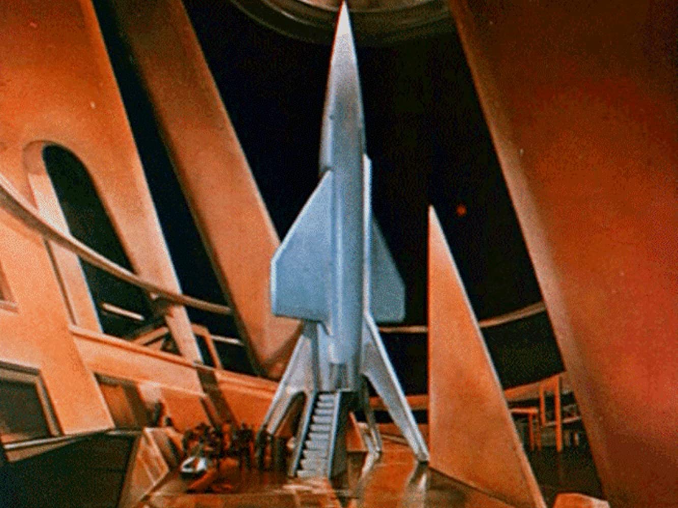 The rocket in Flight to Mars (1951)