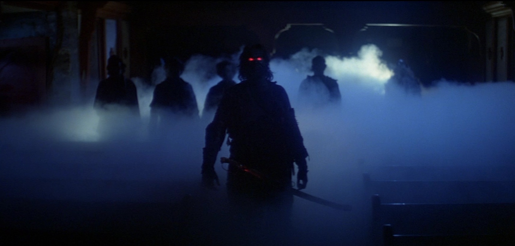 The ghost sailors appear in the church in The Fog (1980)