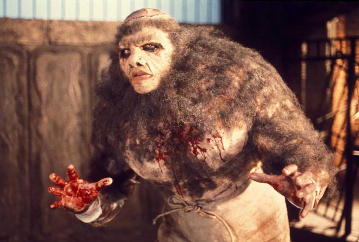 Dave Prowse as the monster in Frankenstein and the Monster from Hell (1973)