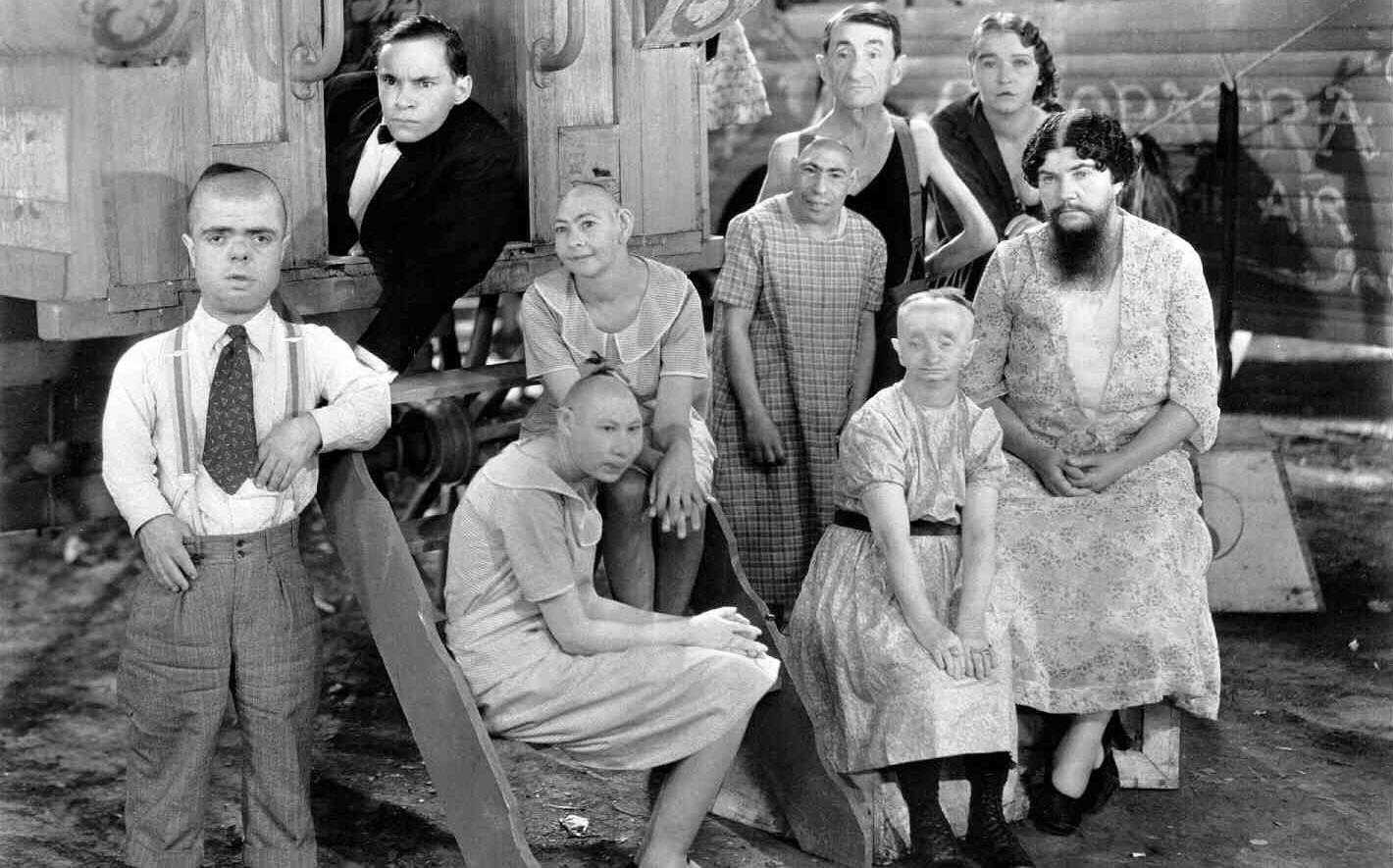 The circus freaks in Freaks (1932)