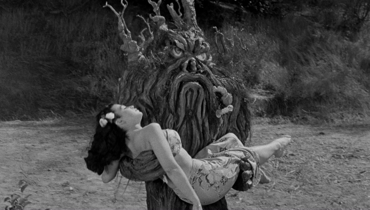 The Tabonga carries away a native girl in From Hell It Came (1957)