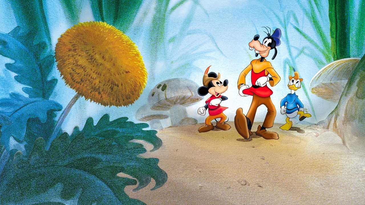 Mickey Mouse, Goofy and Donald Duck in a retelling of Jack and the Beanstalk in Fun and Fancy Free (1947)