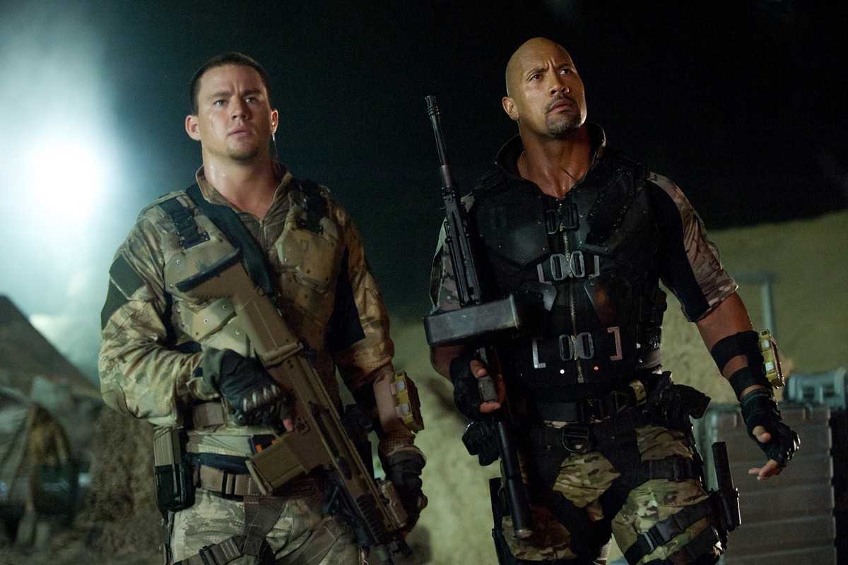 Channimg Tatum as Duke and Dwayne Johnson as Roadblock in G.I. Joe: Retaliation (2013)