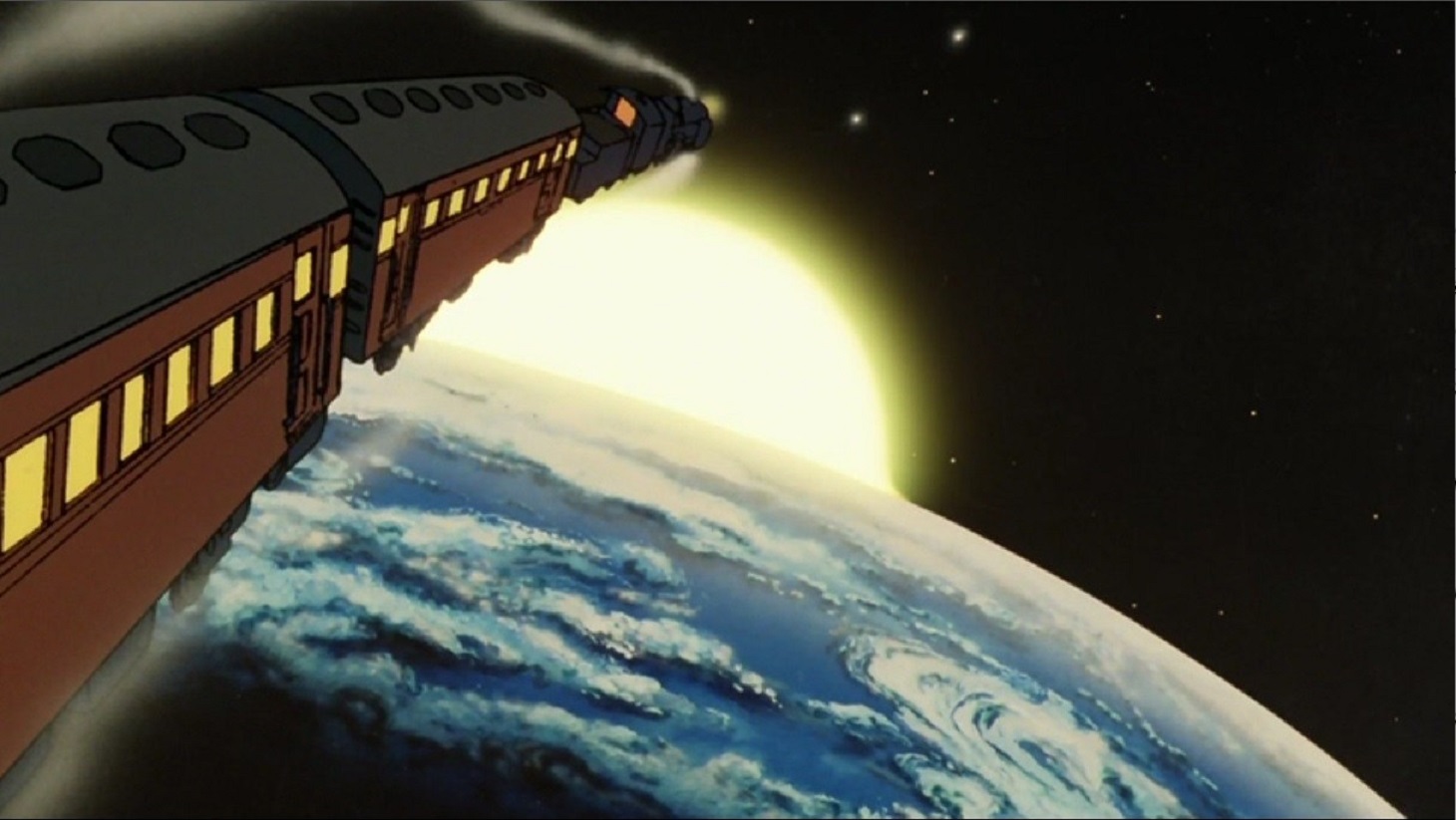 The Galaxy Express 999 takes off bound for the stars in Galaxy Express 999 (1979)