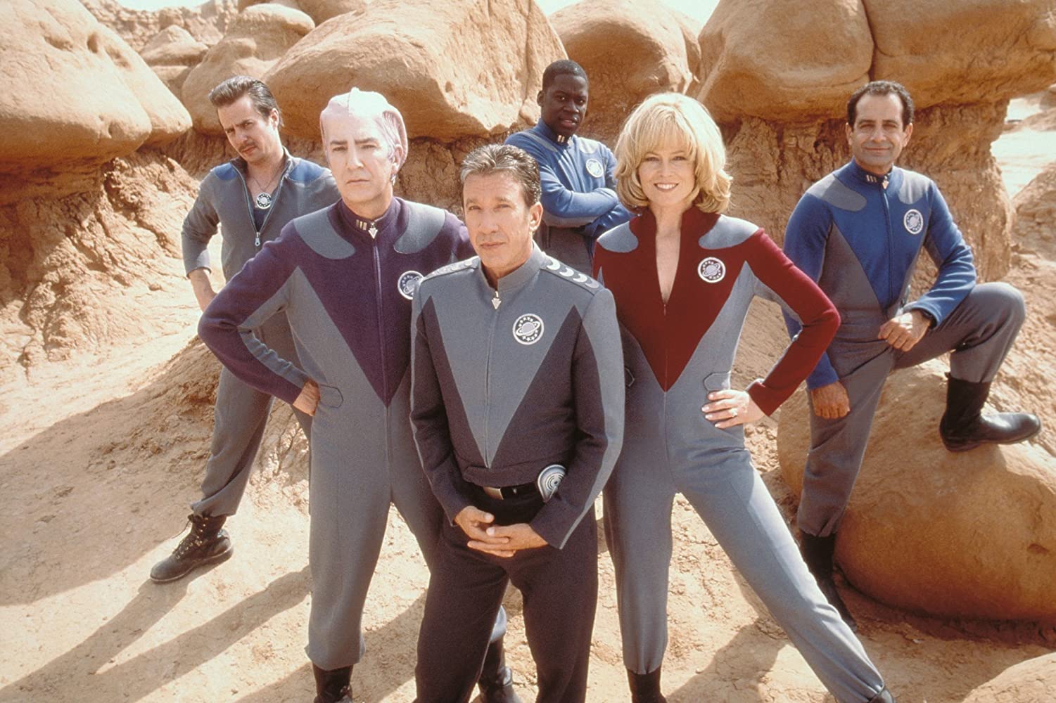 Alan Rickman, Tim Allen, Sigourney Weaver, Sam Rockwell, Daryl Mitchell and Tony Shalhoub in GalaxyQuest (1999)