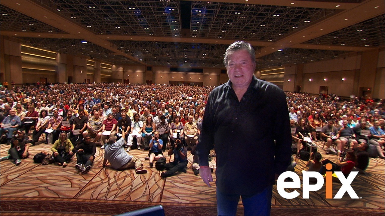 William Shatner before an audience of Star Trek fans in Get a Life! (2012)