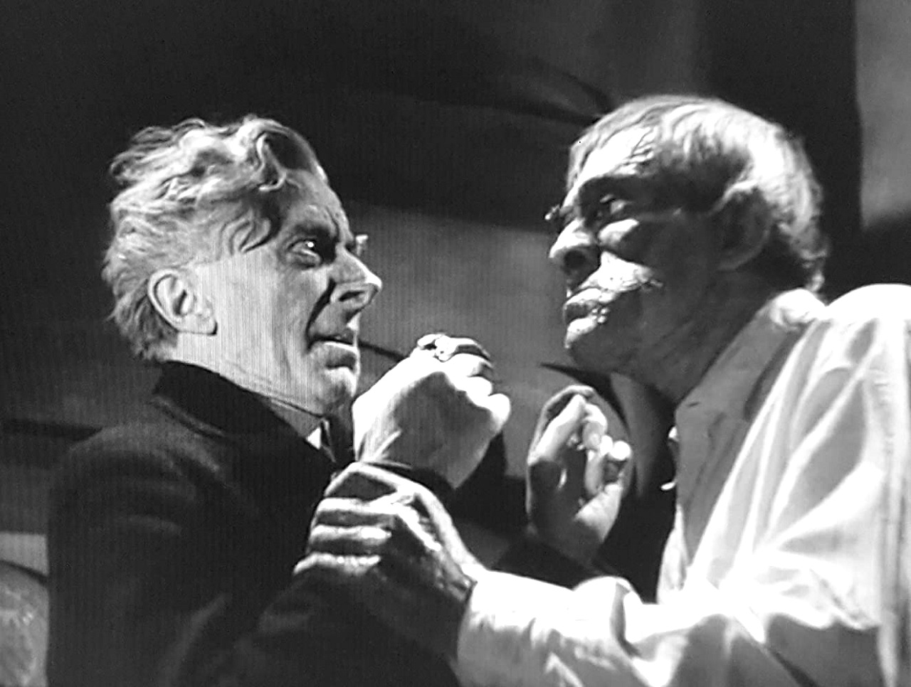 Ernest Thesiger and Boris Karloff in Ghoul (1933)
