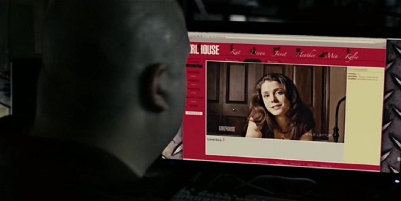 Stalker Slaine logs on to connect with Ali Cobrin in Girlhouse (2014)
