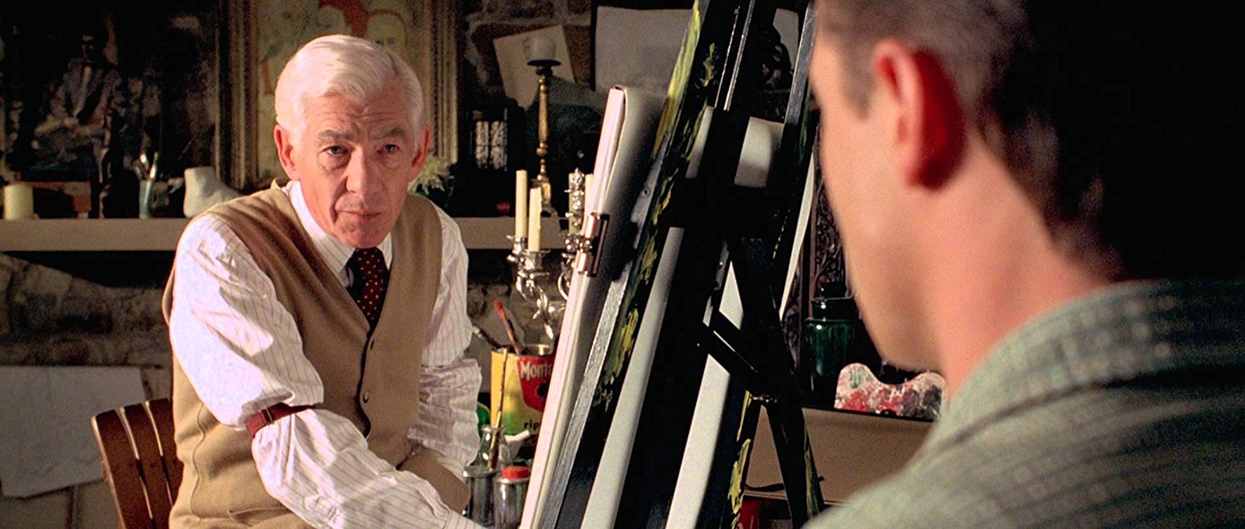 James Whale (Ian McKellen) persuades Brendan Fraser to model for a painting in Gods and Monsters (1998)