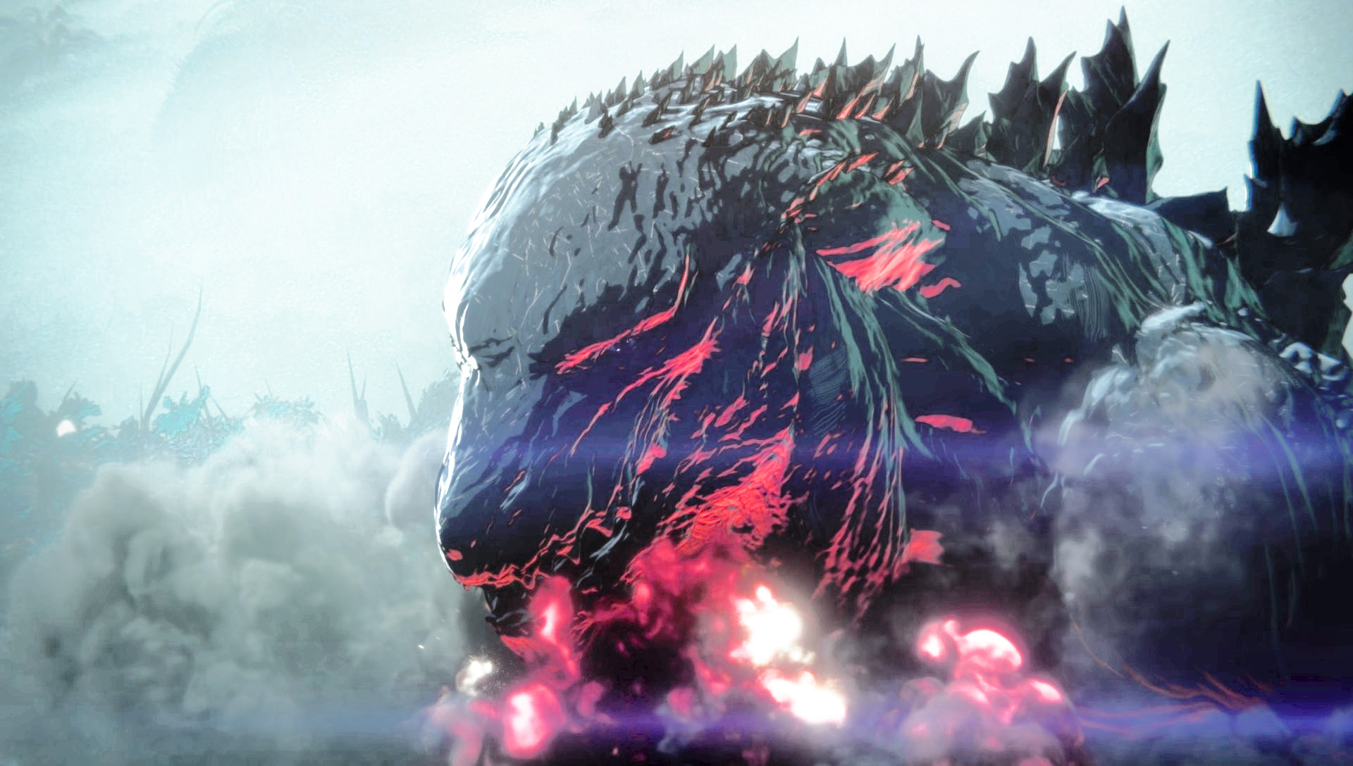 The animated Godzilla in Godzilla Planet of the Monsters (2017)