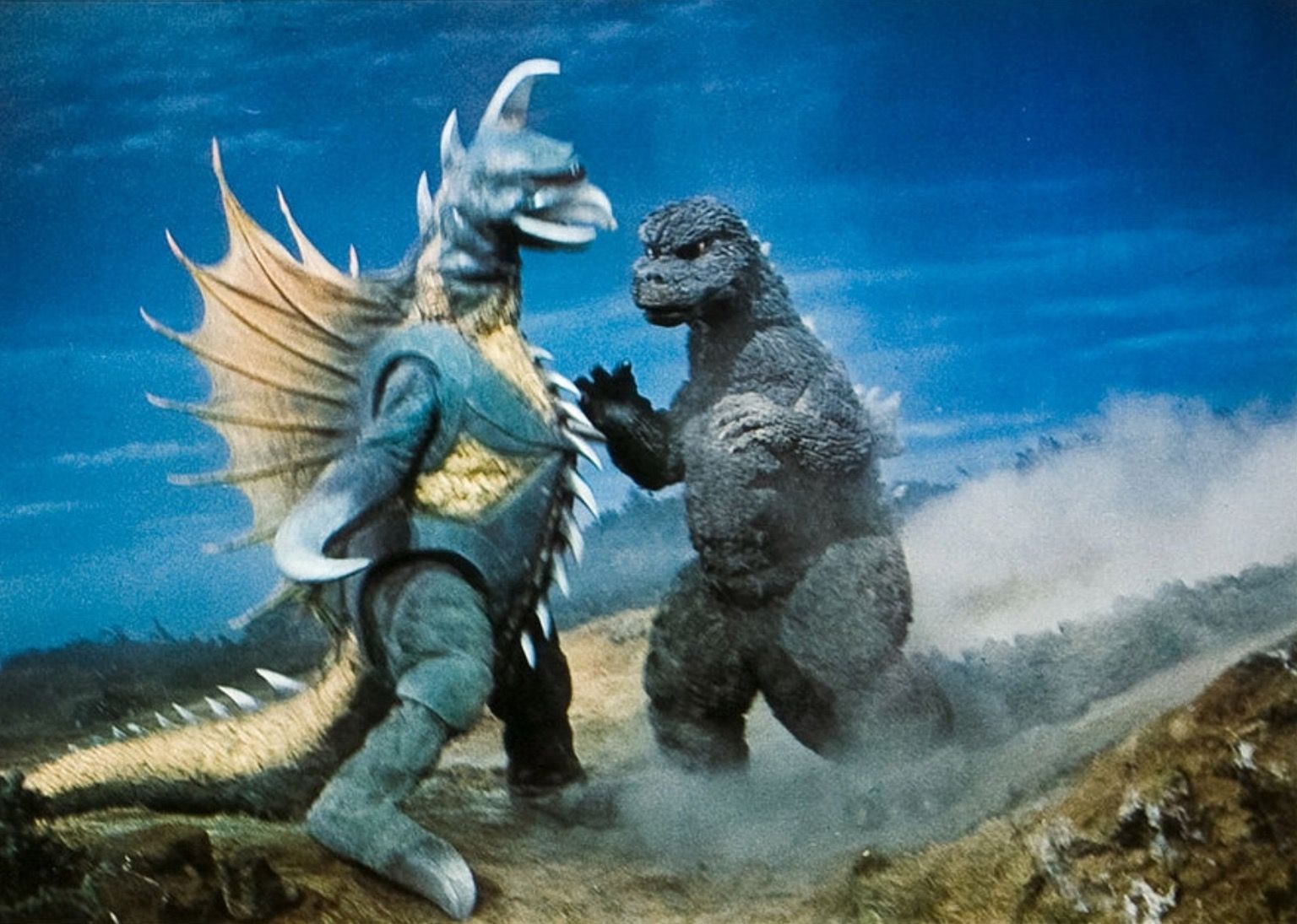 Godzilla battles Gigan in Godzilla vs Gigan (1972)