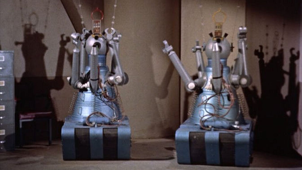 The robots Gog and Magog in Gog (1954)