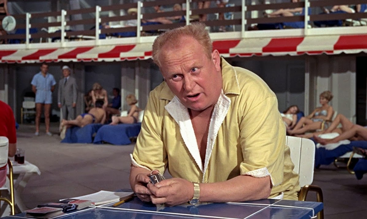 Gert Frobe as Auric Goldfinger, arguably the best of all the James Bond super-villains in Goldfinger (1964)