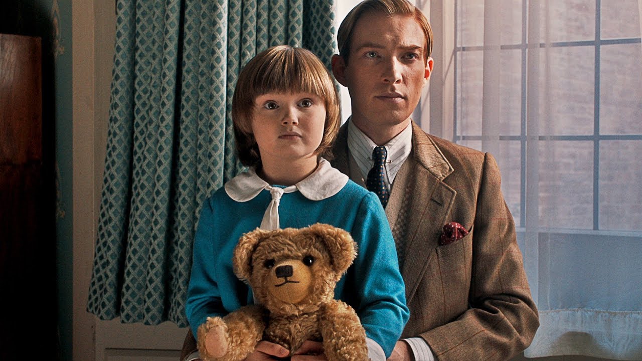 Domhnall Gleeson as A.A. Milne with Will Tilston as son Christopher Robin in Goodbye Christopher Robin (2017)