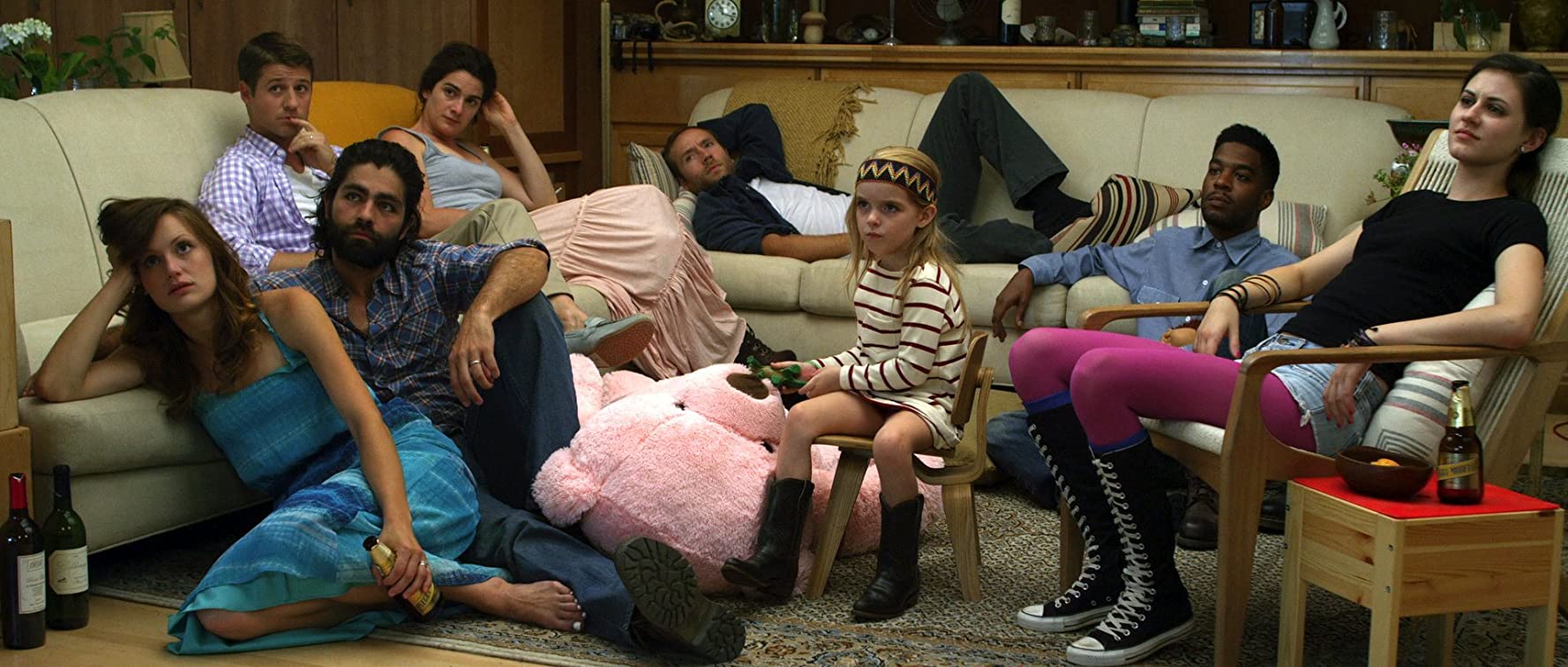 Kerry Bishé, Ben McKenzie, Adrian Grenier, Gaby Hoffmann, Mark Webber, McKenna Grace, Kid Cudi and Remy Nozik in Goodbye World (2013)