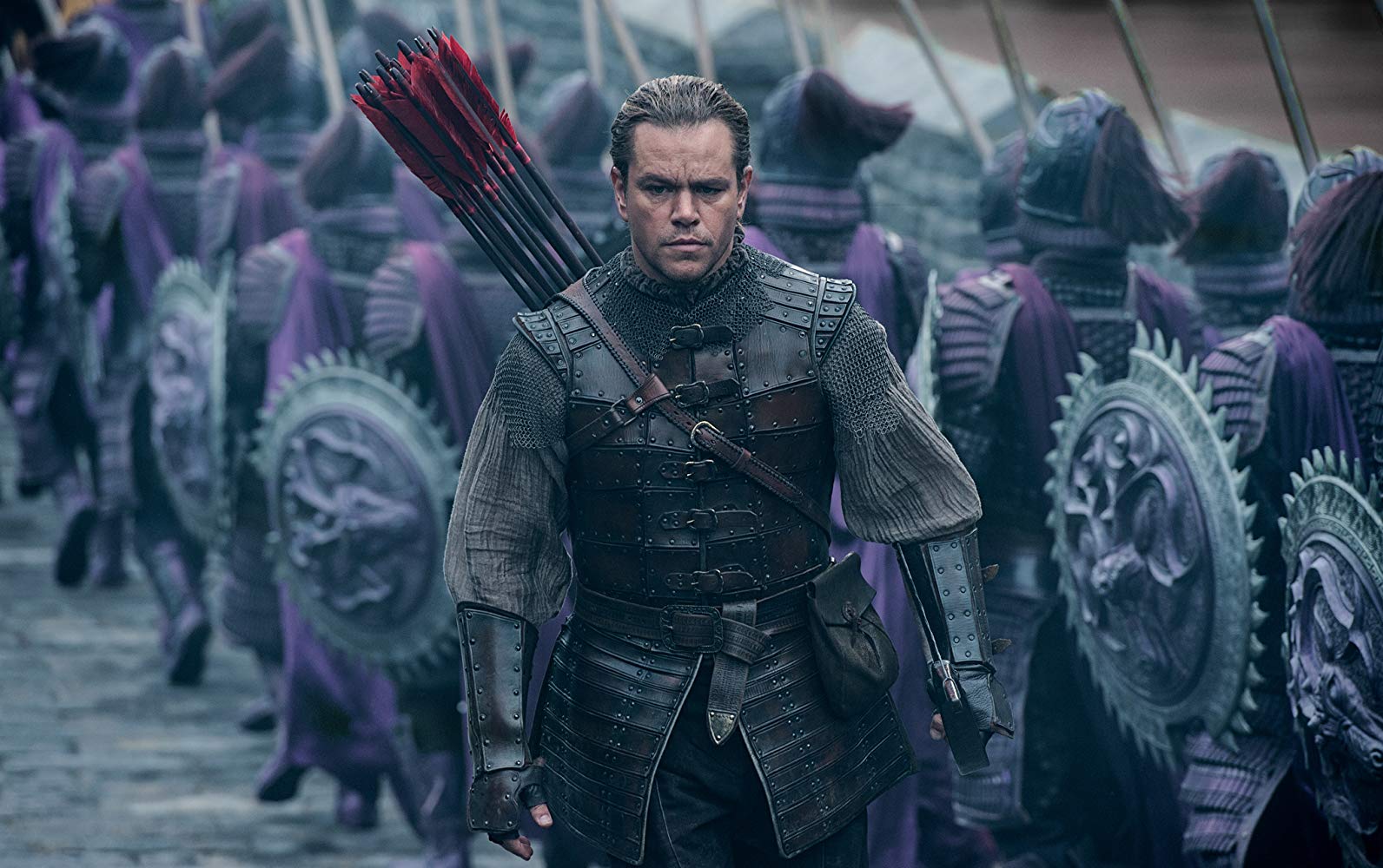 Matt Damon as a Westerner in dynastic China in The Great Wall (2016)