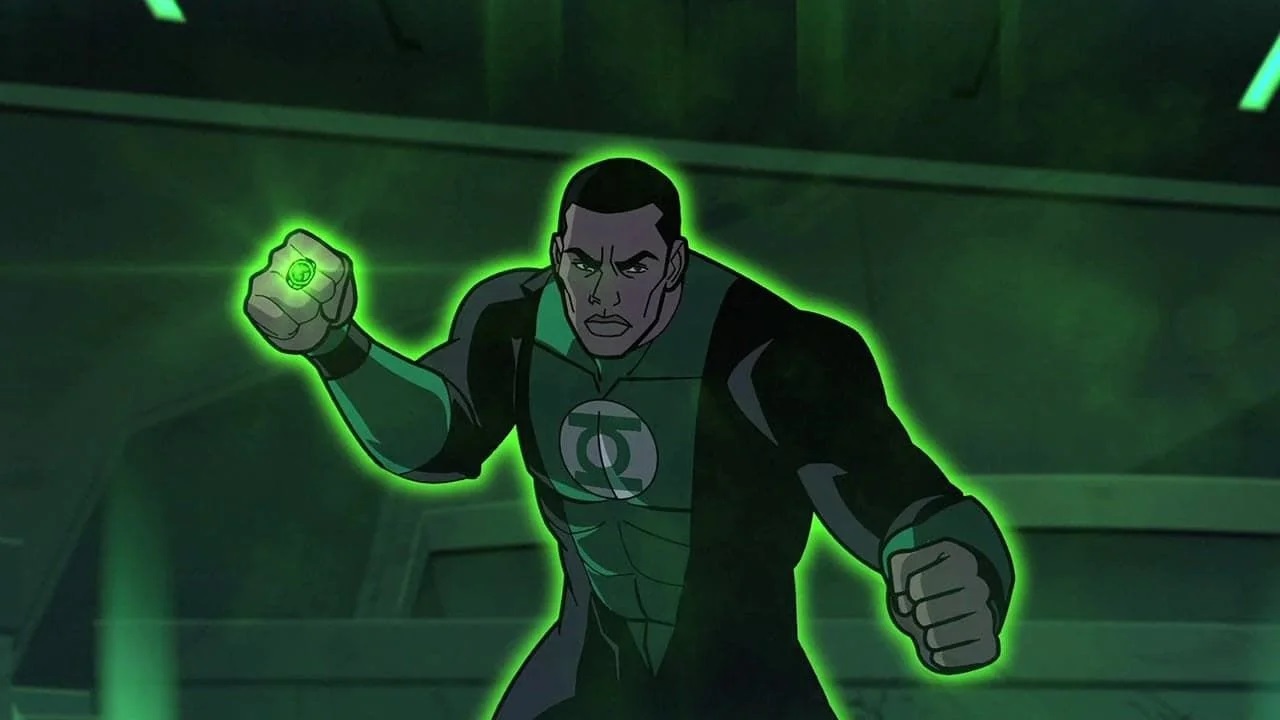 The John Stewart Green Lantern (voiced by Aldis Hodge) in Green Lantern Beware My Power (2022)