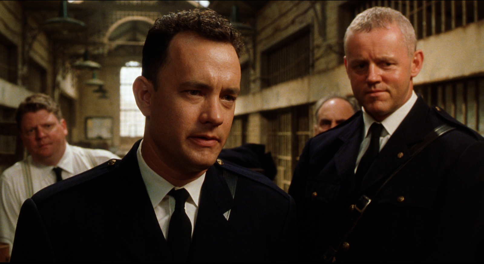 Prisons guards Tom Hanks and David Morse in The Green Mile (1999)