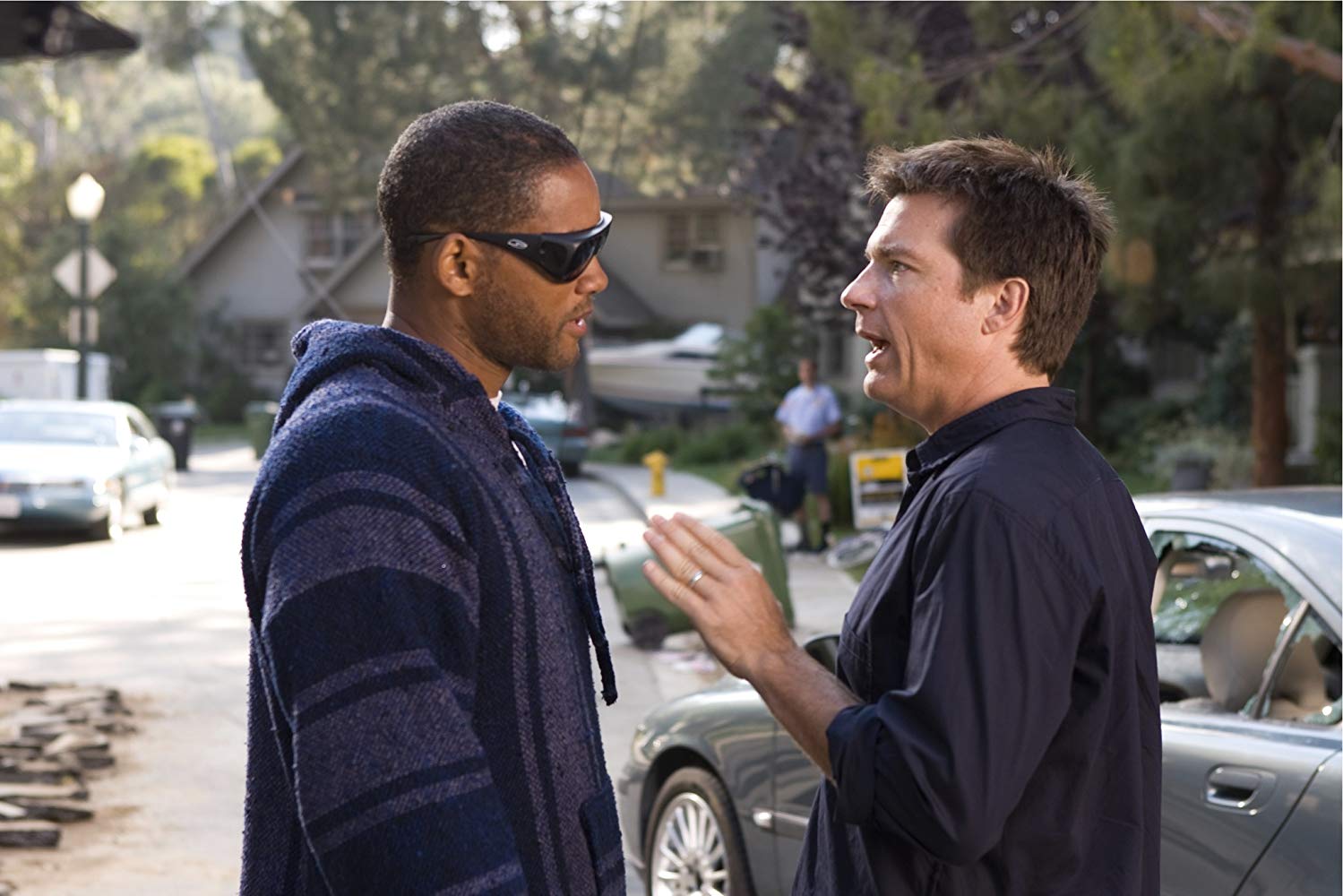 Jason Bateman sets out to rebuild Hancock (Will Smith)'s PR image in Hancock (2008)