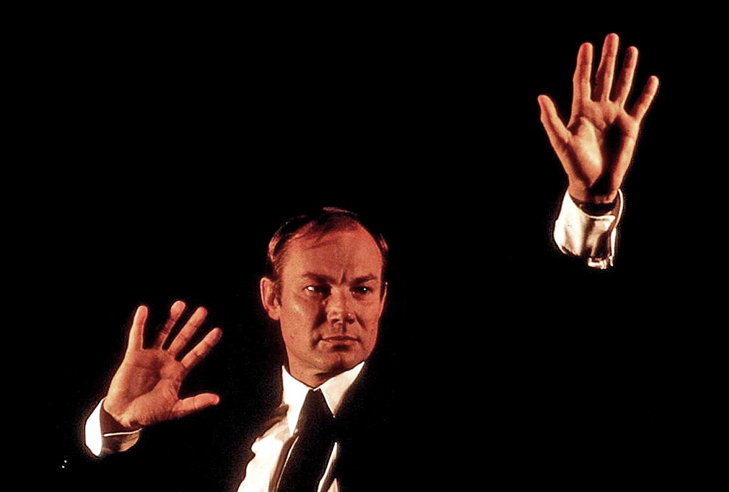 Klaus Maria Brandauer as the real-life figure of clairvoyant and hypnotist Erik Jan Hanussen in Hanussen (1988)