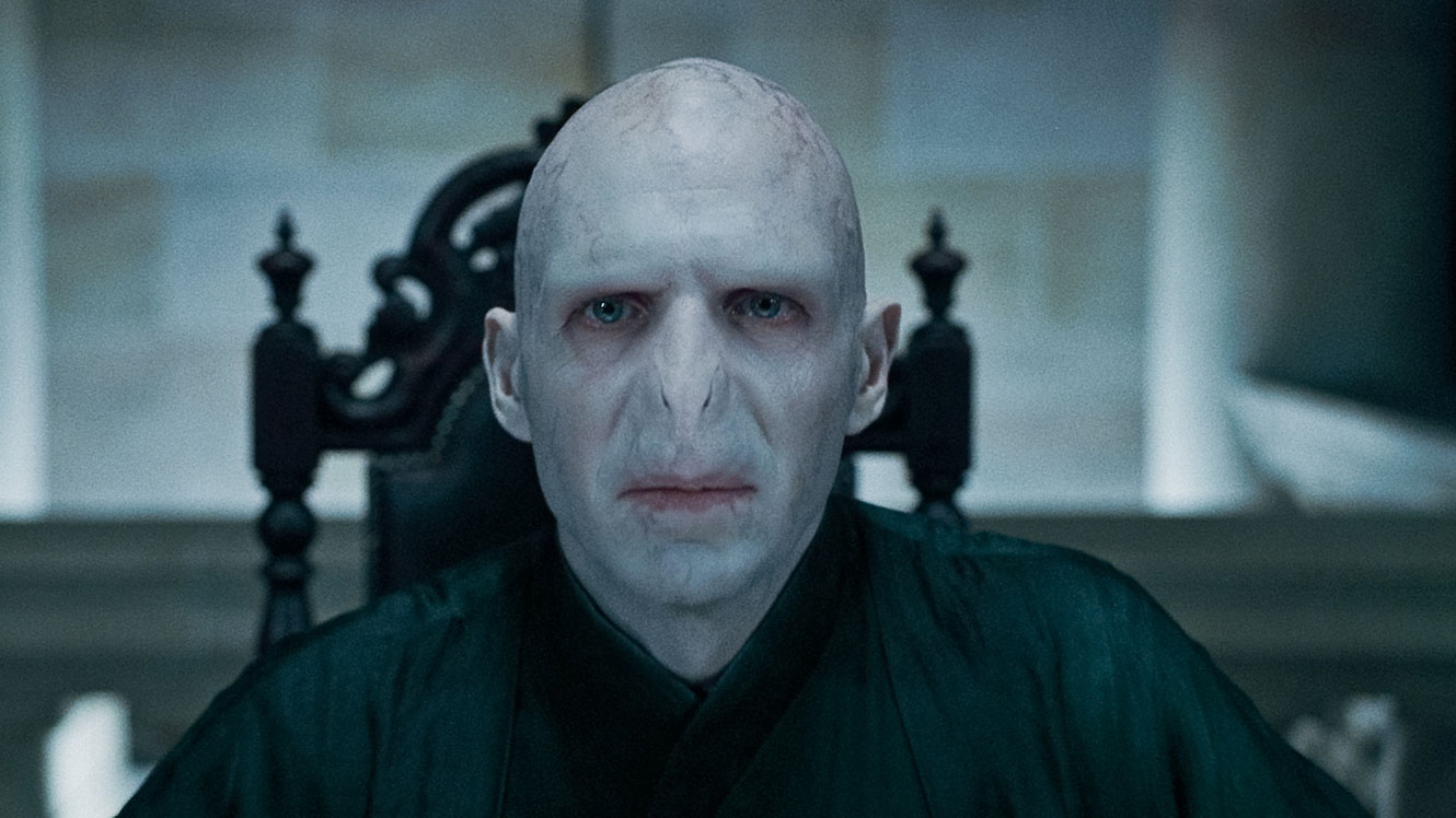 The return of Lord Voldemort (Ralph Fiennes) in Harry Potter and the Deathly Hallows Part 1 (2010)