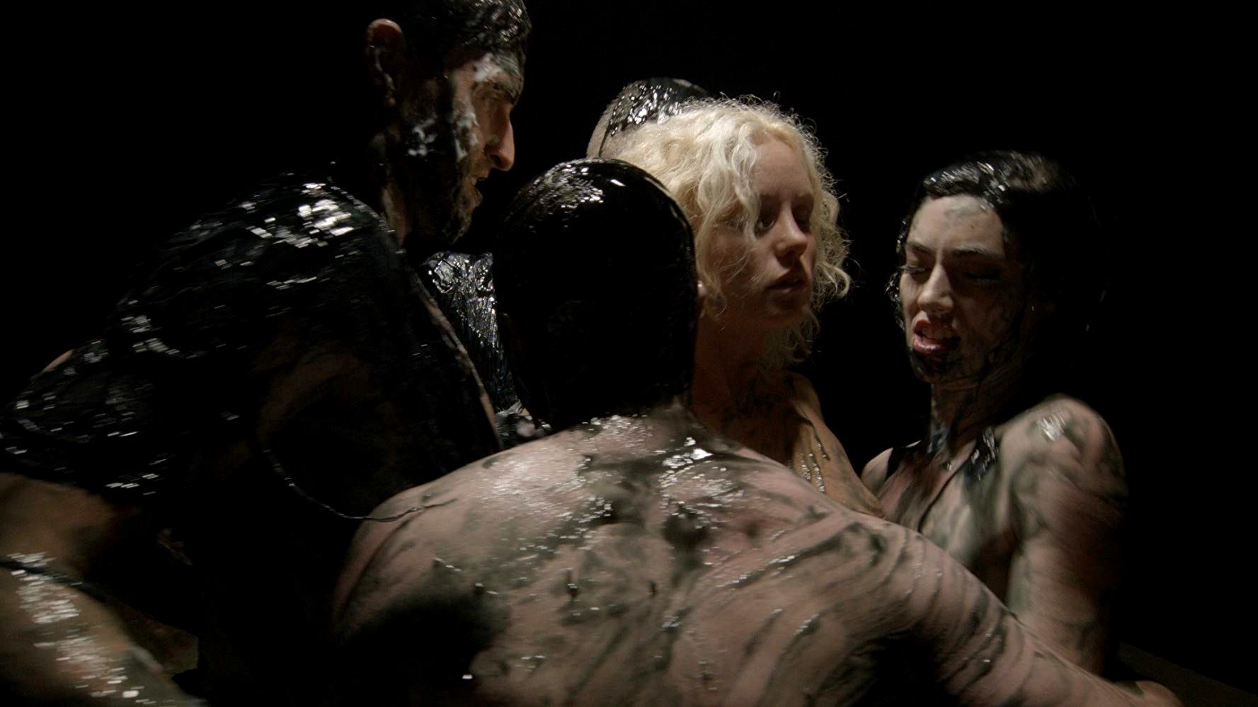 Plant orgies - (l to r) Dan Nye, Jason Crowe, Ellie Church and Tristan Risk in Harvest Lake (2016)