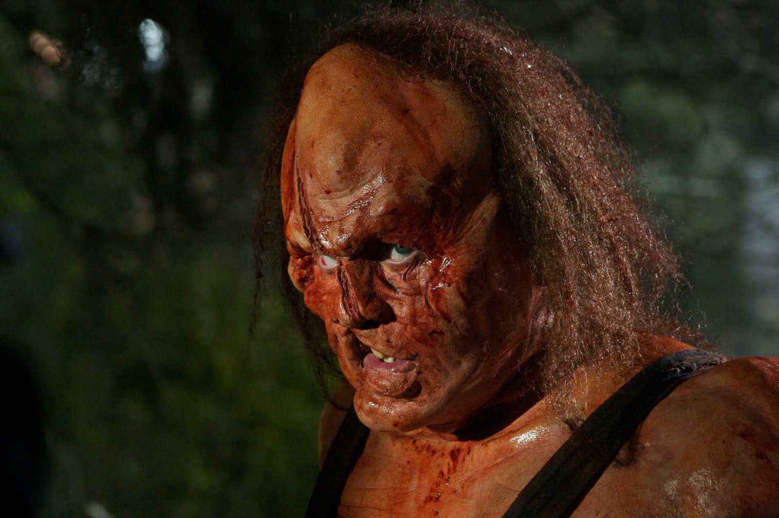 The return of Victor Crowley (Kane Hodder) in Hatchet II (2010)