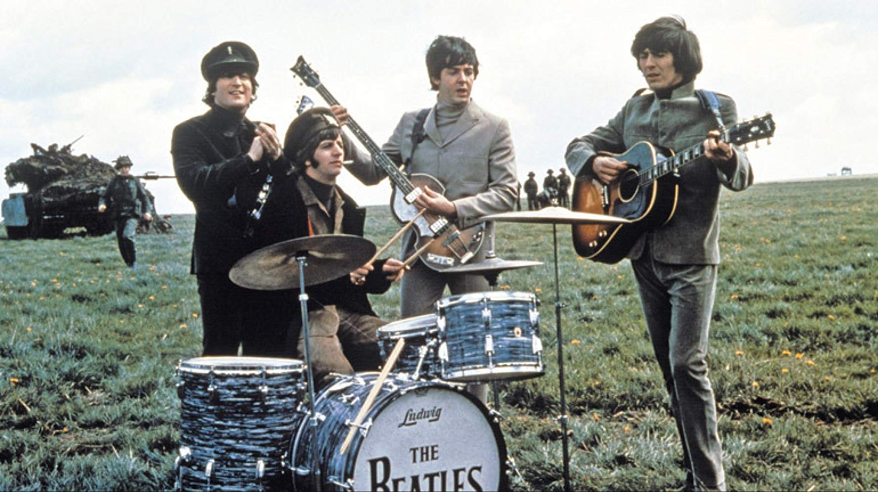 The Beatles - John Lennon, Ringo Starr, Paul McCartney and George Harrison - in Help (1965)