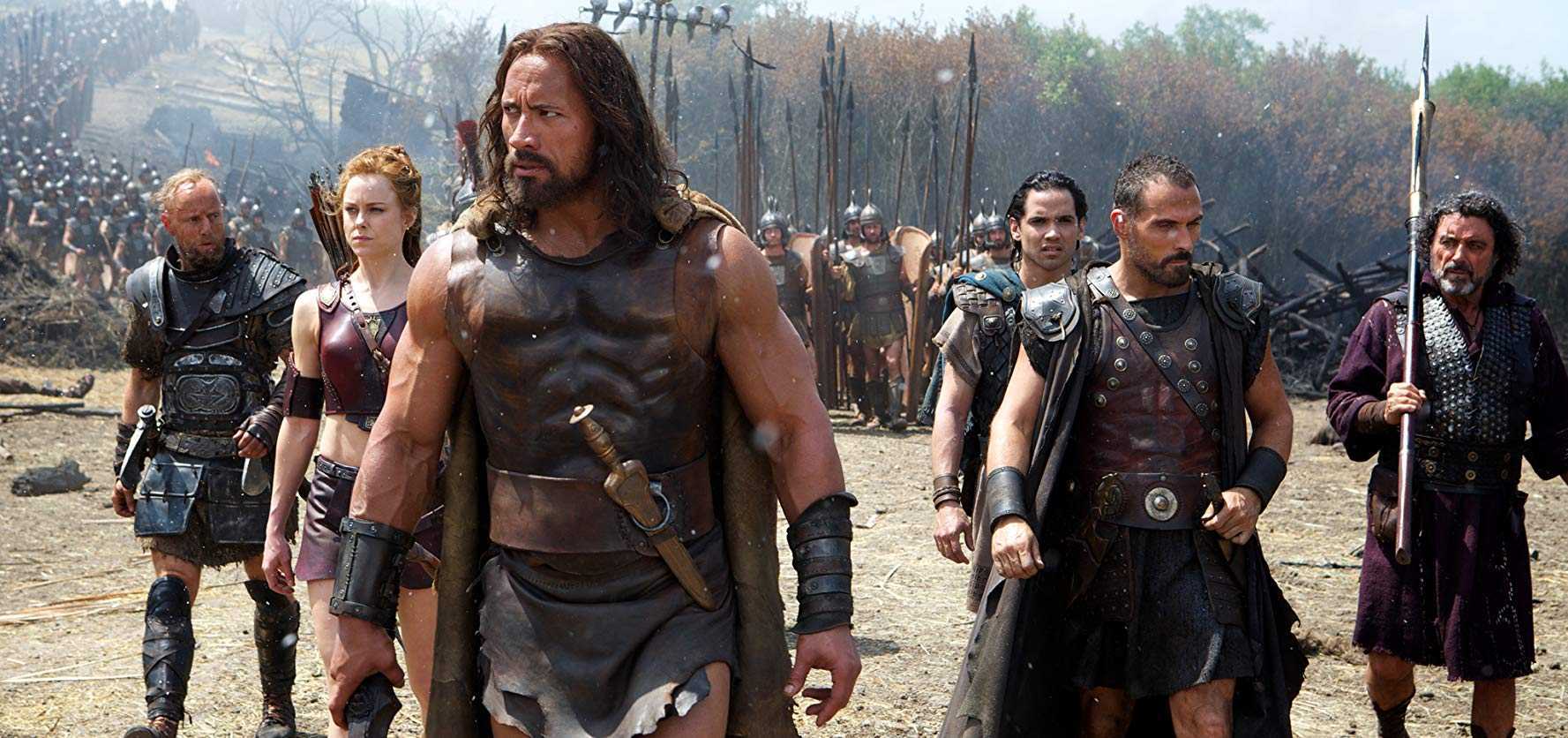 Aksel Hennie, Ingrid Bolsø Berdal, Dwayne Johnson, Reece Ritchie, Rufus Sewell and Ian McShane in Hercules (2014)