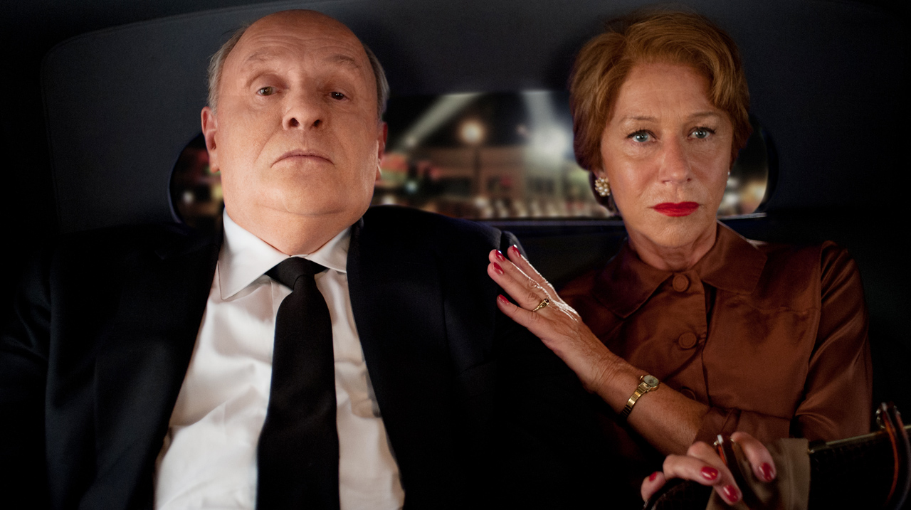 Alfred Hitchcock (Anthony Hopkins) and his wife Alma (Helen Mirren) in Hitchcock (2012)