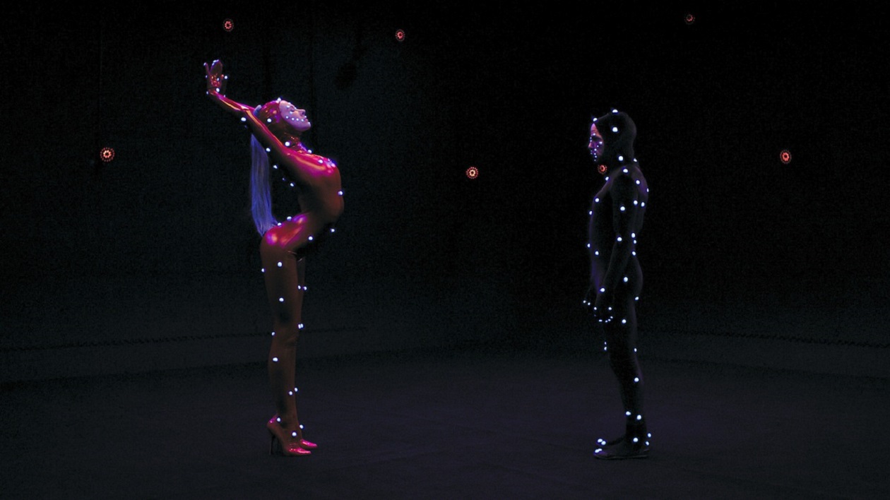 The motion capture suit dance in Holy Motors (2012)