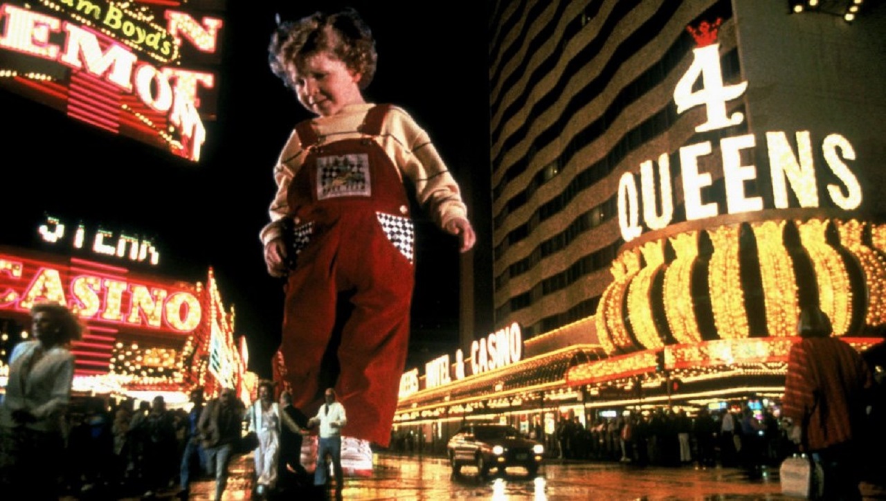 Daniel & Joshua Shalikar as the giant child amok in Las Vegas in Honey I Blew Up the Kid (1992)